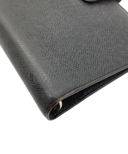 LOUIS VUITTON（ルイ ヴィトン）LOUIS VUITTON (ルイ ヴィトン) タイガ　アジェンダ MM　手帳カバー ブラックの古着・服飾アイテム