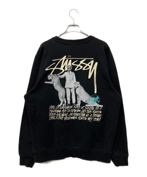 stussy（ステューシー）stussy (ステューシー) クルーネックスウェット ブラック サイズ:Mの古着・服飾アイテム