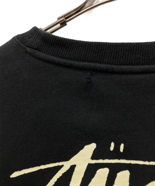 stussy（ステューシー）stussy (ステューシー) クルーネックスウェット ブラック サイズ:Mの古着・服飾アイテム