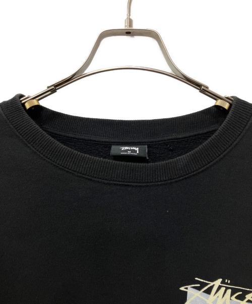 stussy（ステューシー）stussy (ステューシー) クルーネックスウェット ブラック サイズ:Mの古着・服飾アイテム