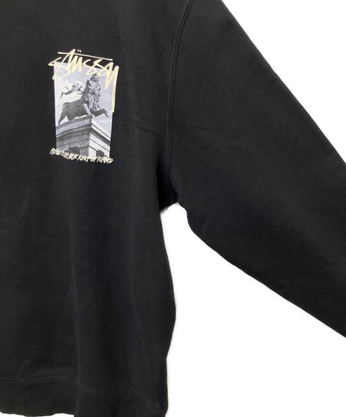 stussy（ステューシー）stussy (ステューシー) クルーネックスウェット ブラック サイズ:Mの古着・服飾アイテム