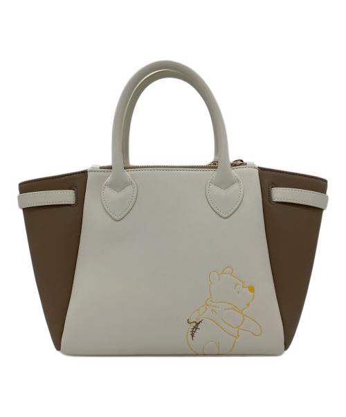 Samantha Thavasa（サマンサタバサ）Samantha Thavasa (サマンサタバサ) Disney (ディズニー) ハンドバッグ アイボリー×ブラウンの古着・服飾アイテム