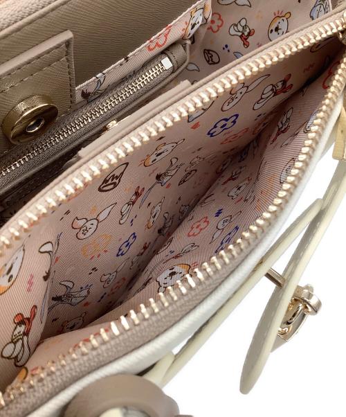 Samantha Thavasa（サマンサタバサ）Samantha Thavasa (サマンサタバサ) Disney (ディズニー) ハンドバッグ アイボリー×ブラウンの古着・服飾アイテム