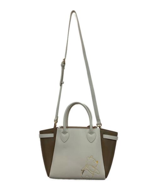 Samantha Thavasa（サマンサタバサ）Samantha Thavasa (サマンサタバサ) Disney (ディズニー) ハンドバッグ アイボリー×ブラウンの古着・服飾アイテム