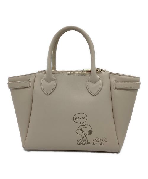 Samantha Thavasa（サマンサタバサ）Samantha Thavasa (サマンサタバサ) PEANUTS (ピーナッツ) ハンドバッグ ベージュの古着・服飾アイテム