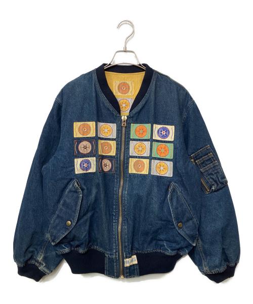 PINK HOUSE（ピンクハウス）PINK HOUSE (ピンクハウス) デニムボンバージャケット ブルー サイズ:不明の古着・服飾アイテム