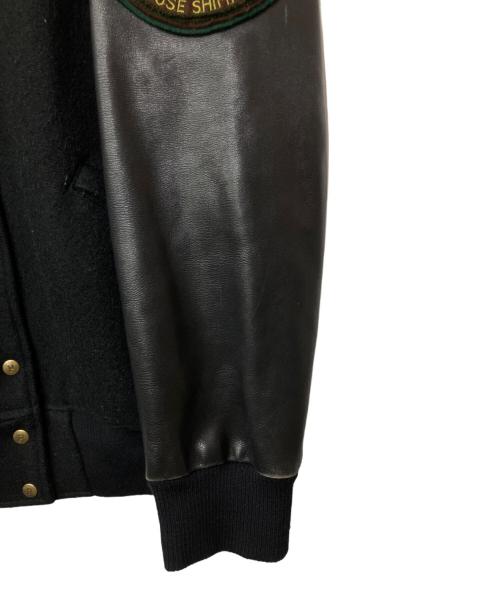 PINK HOUSE（ピンクハウス）PINK HOUSE (ピンクハウス) レザー切替スタジャン ブラック サイズ:不明の古着・服飾アイテム