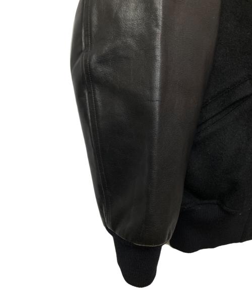 PINK HOUSE（ピンクハウス）PINK HOUSE (ピンクハウス) レザー切替スタジャン ブラック サイズ:不明の古着・服飾アイテム