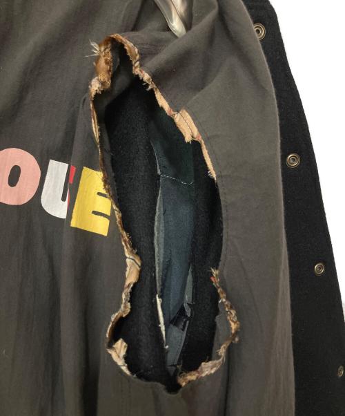 PINK HOUSE（ピンクハウス）PINK HOUSE (ピンクハウス) レザー切替スタジャン ブラック サイズ:不明の古着・服飾アイテム