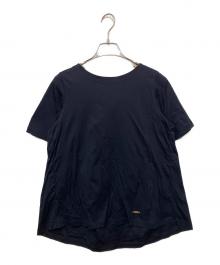 BURBERRY BLUE LABEL（バーバリー ブルー レーベル）の古着「バックリボン半袖ブラウス」｜ネイビー