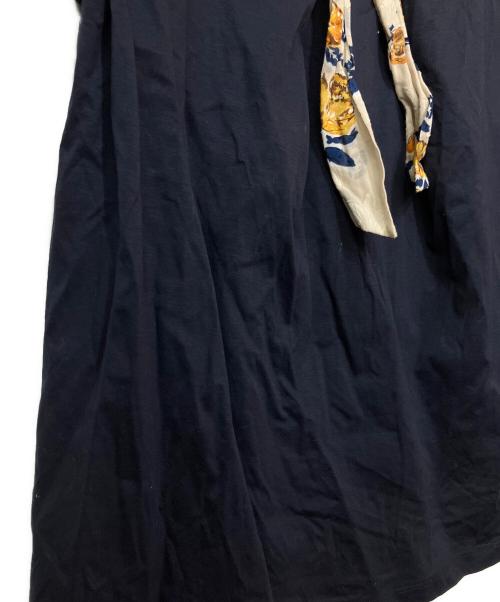 BURBERRY BLUE LABEL（バーバリー ブルー レーベル）BURBERRY BLUE LABEL (バーバリー ブルー レーベル) バックリボン半袖ブラウス ネイビー サイズ:38の古着・服飾アイテム