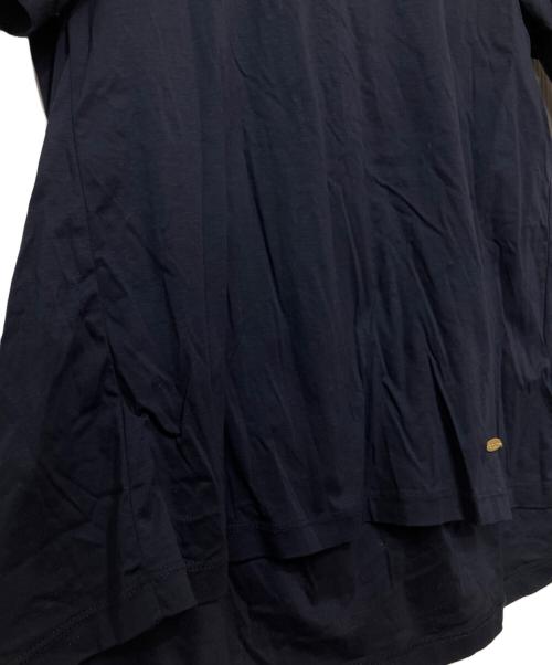 BURBERRY BLUE LABEL（バーバリー ブルー レーベル）BURBERRY BLUE LABEL (バーバリー ブルー レーベル) バックリボン半袖ブラウス ネイビー サイズ:38の古着・服飾アイテム