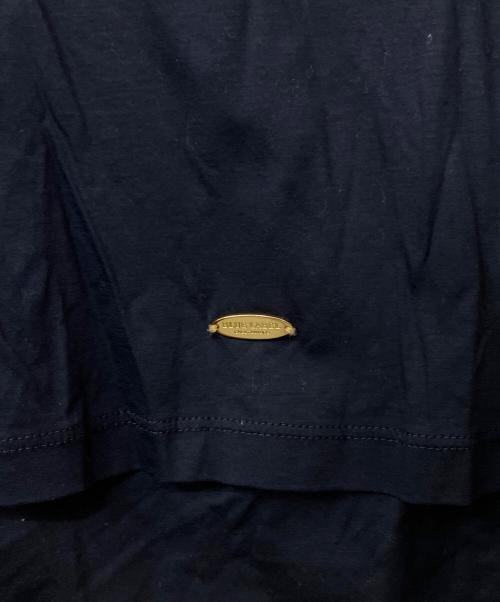 BURBERRY BLUE LABEL（バーバリー ブルー レーベル）BURBERRY BLUE LABEL (バーバリー ブルー レーベル) バックリボン半袖ブラウス ネイビー サイズ:38の古着・服飾アイテム