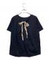BURBERRY BLUE LABEL (バーバリー ブルー レーベル) バックリボン半袖ブラウス ネイビー サイズ:38：5000円