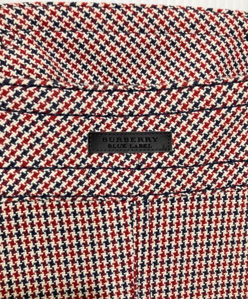 BURBERRY BLUE LABEL（バーバリー ブルー レーベル）BURBERRY BLUE LABEL (バーバリー ブルー レーベル) ワンピース レッド×ブラック サイズ:38の古着・服飾アイテム