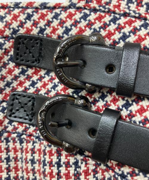 BURBERRY BLUE LABEL（バーバリー ブルー レーベル）BURBERRY BLUE LABEL (バーバリー ブルー レーベル) ワンピース レッド×ブラック サイズ:38の古着・服飾アイテム