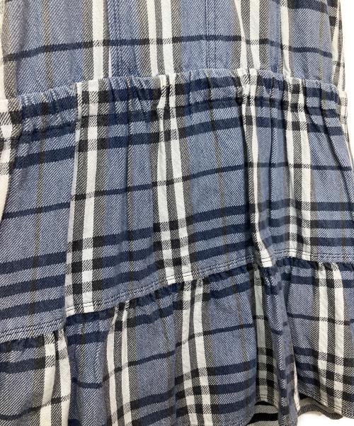 BURBERRY BLUE LABEL（バーバリー ブルー レーベル）BURBERRY BLUE LABEL (バーバリー ブルー レーベル) ノースリーブワンピース ブルー×ブラック サイズ:36の古着・服飾アイテム