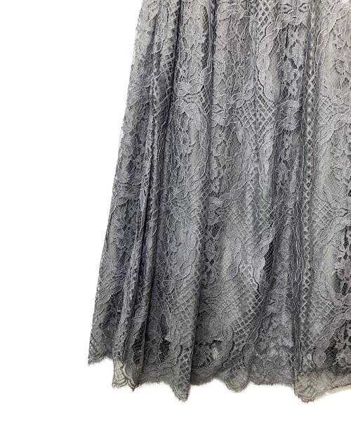 ebure（エブール）ebure (エブール) サークルフラワーレーススカート グレー サイズ:38の古着・服飾アイテム