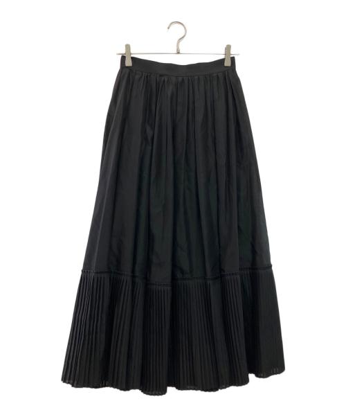 ebure（エブール）EBURE (エブール) プリーツスカート ブラック サイズ:36の古着・服飾アイテム