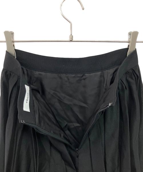 ebure（エブール）EBURE (エブール) プリーツスカート ブラック サイズ:36の古着・服飾アイテム