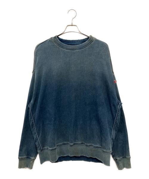 DIESEL（ディーゼル）DIESEL (ディーゼル) クルーネックスウェット インディゴ サイズ:Lの古着・服飾アイテム