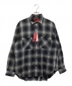 5525galleryゴーゴーニーゴーギャラリー）の古着「オンブレ チェック シャツ」｜グレー
