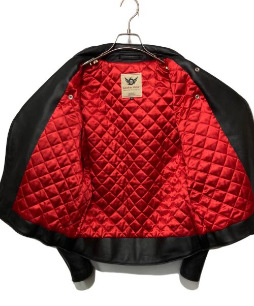 666（666）666 (666) ダブルライダースジャケット ブラック サイズ:40の古着・服飾アイテム