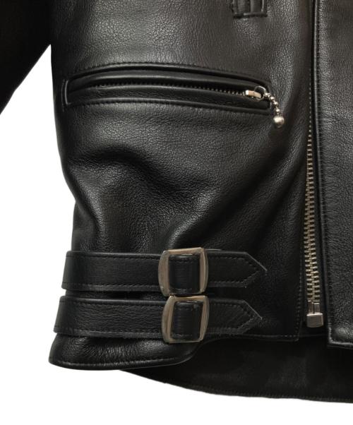 666（666）666 (666) ダブルライダースジャケット ブラック サイズ:40の古着・服飾アイテム