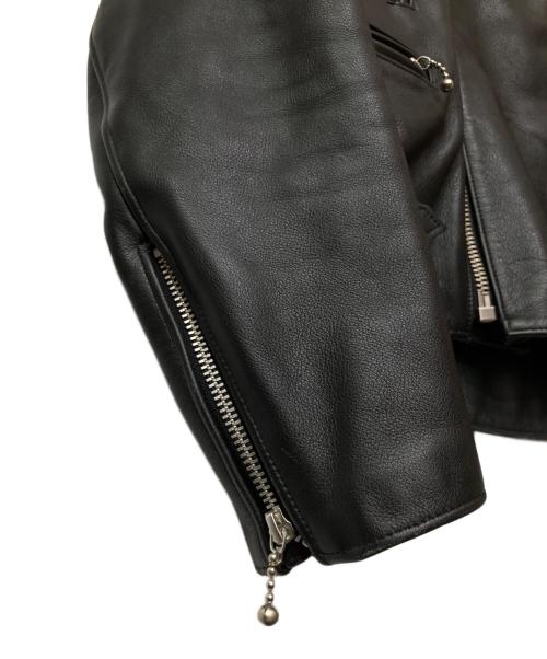 666（666）666 (666) ダブルライダースジャケット ブラック サイズ:40の古着・服飾アイテム