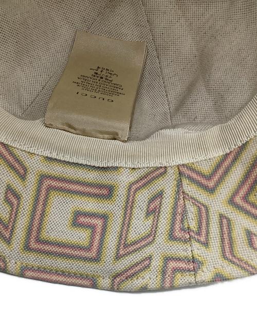 GUCCI（グッチ）GUCCI (グッチ) GGロゴ　ハット パステルカラー サイズ:Mの古着・服飾アイテム