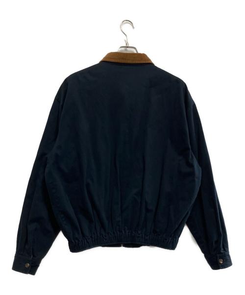 POLO RALPH LAUREN（ポロ・ラルフローレン）POLO RALPH LAUREN (ポロ・ラルフローレン) 襟切替スイングトップ ネイビー×ブラウン サイズ:Lの古着・服飾アイテム