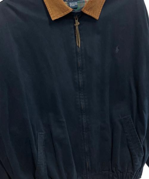 POLO RALPH LAUREN（ポロ・ラルフローレン）POLO RALPH LAUREN (ポロ・ラルフローレン) 襟切替スイングトップ ネイビー×ブラウン サイズ:Lの古着・服飾アイテム