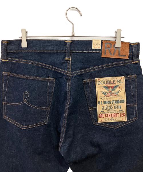 RRL（ダブルアールエル）RRL (ダブルアールエル) ストレート フィット ワンスウォッシュド セルビッジ ジーンズ インディゴ サイズ:32×30の古着・服飾アイテム