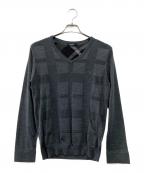 BLACK LABEL CRESTBRIDGEブラックレーベル クレストブリッジ）の古着「薄手ニット」｜グレー