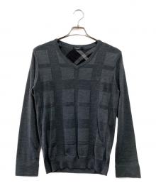 BLACK LABEL CRESTBRIDGE（ブラックレーベル クレストブリッジ）の古着「薄手ニット」｜グレー