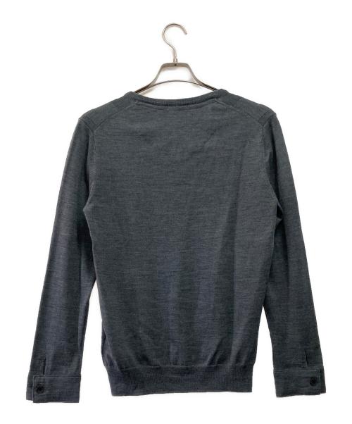 BLACK LABEL CRESTBRIDGE（ブラックレーベル クレストブリッジ）BLACK LABEL CRESTBRIDGE (ブラックレーベル クレストブリッジ) 薄手ニット グレー サイズ:Mの古着・服飾アイテム