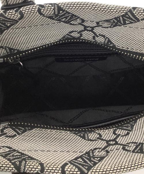 MICHAEL KORS（マイケル・コース）MICHAEL KORS (マイケル・コース) スモール イースト ウエスト メッセンジャー バッグ グレー×ブラックの古着・服飾アイテム