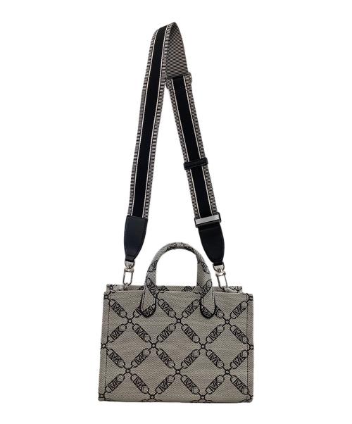 MICHAEL KORS（マイケル・コース）MICHAEL KORS (マイケル・コース) スモール イースト ウエスト メッセンジャー バッグ グレー×ブラックの古着・服飾アイテム