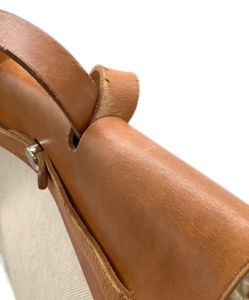 HERMES（エルメス）HERMES (エルメス) エールバッグMM ブラウン×ベージュの古着・服飾アイテム