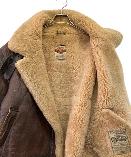 HARLEY-DAVIDSON（ハーレーダビッドソン）HARLEY-DAVIDSON (ハーレーダビッドソン) B-3ムートンフライトジャケット ブラウン サイズ:46の古着・服飾アイテム