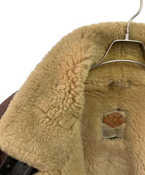 HARLEY-DAVIDSON（ハーレーダビッドソン）HARLEY-DAVIDSON (ハーレーダビッドソン) B-3ムートンフライトジャケット ブラウン サイズ:46の古着・服飾アイテム