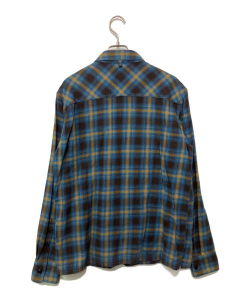 NEIGHBORHOOD（ネイバーフッド）NEIGHBORHOOD (ネイバーフッド) 長袖シャツ ブルー×ブラウン サイズ:Lの古着・服飾アイテム