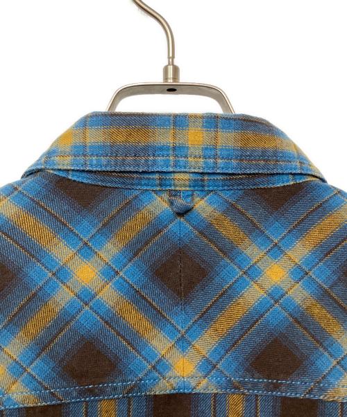 NEIGHBORHOOD（ネイバーフッド）NEIGHBORHOOD (ネイバーフッド) 長袖シャツ ブルー×ブラウン サイズ:Lの古着・服飾アイテム