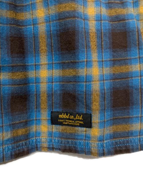 NEIGHBORHOOD（ネイバーフッド）NEIGHBORHOOD (ネイバーフッド) 長袖シャツ ブルー×ブラウン サイズ:Lの古着・服飾アイテム