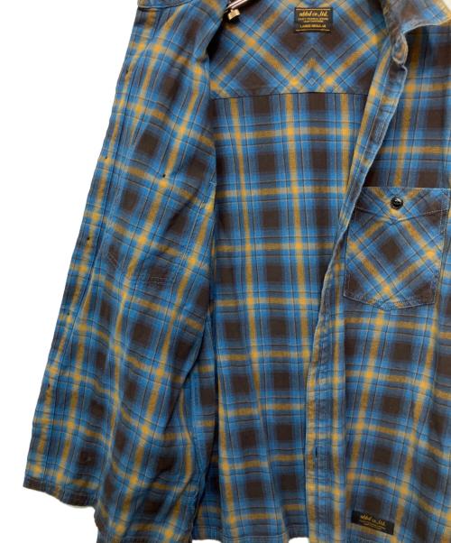 NEIGHBORHOOD（ネイバーフッド）NEIGHBORHOOD (ネイバーフッド) 長袖シャツ ブルー×ブラウン サイズ:Lの古着・服飾アイテム