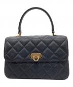 傳濱野デンハマノ）の古着「ロサンジュ 2WAYキルティングハンドバッグ」｜ブラック