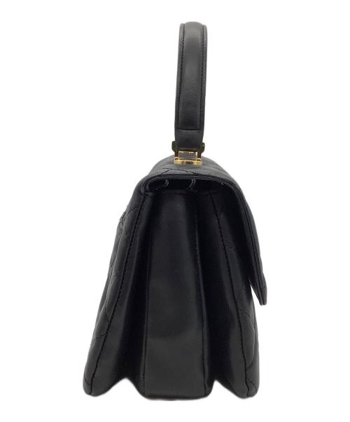 傳濱野（デンハマノ）傳濱野 (デンハマノ) ロサンジュ 2WAYキルティングハンドバッグ ブラックの古着・服飾アイテム