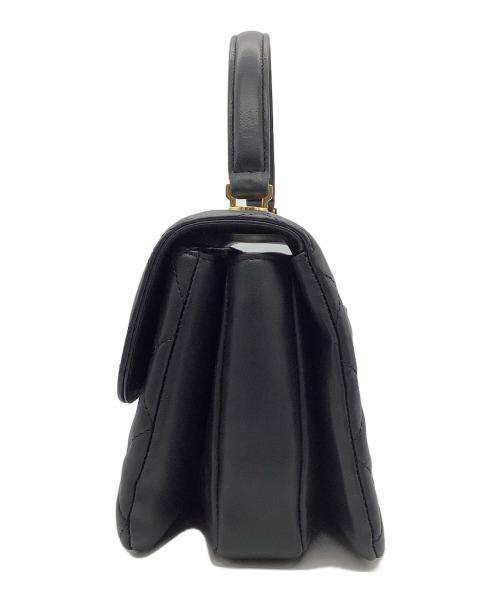 傳濱野（デンハマノ）傳濱野 (デンハマノ) ロサンジュ 2WAYキルティングハンドバッグ ブラックの古着・服飾アイテム