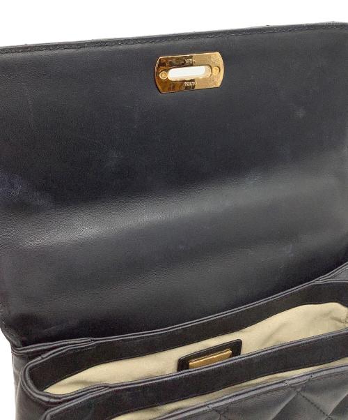 傳濱野（デンハマノ）傳濱野 (デンハマノ) ロサンジュ 2WAYキルティングハンドバッグ ブラックの古着・服飾アイテム