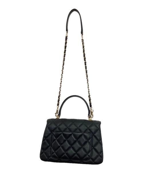 傳濱野（デンハマノ）傳濱野 (デンハマノ) ロサンジュ 2WAYキルティングハンドバッグ ブラックの古着・服飾アイテム